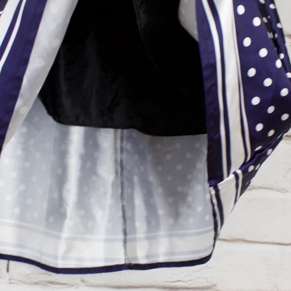 Blue White Polka Dot Skirt Size ~L - Picture 5 of 8